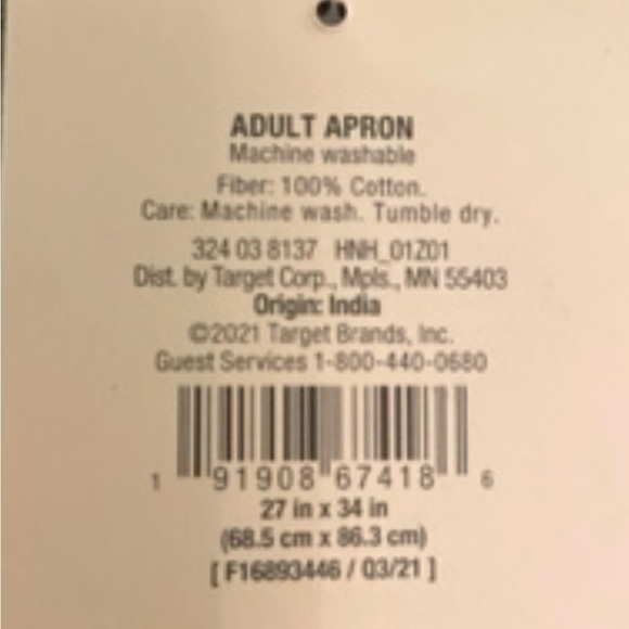 Hearth & Hand Adult Apron (Adjustable open-waist,-Sage Green, 100% cotto… - Picture 9 of 16